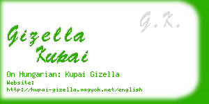 gizella kupai business card